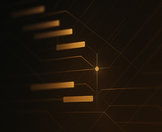 Goldenes Gantt-Diagramm zur Projektplanung in Bauprogramm.