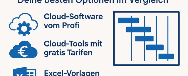 Bauprogramm und Bauzeitenplan im Vergleich zu Excel.